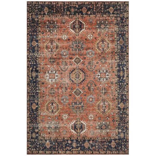 Safavieh Classic Vintage Power Loomed Rectangle Rug Rust & Navy - 6 x 9 ft. CLV305P-6 - main